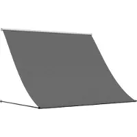 Syfax Markise Einziehbar Anthrazit 250x150 cm Stoff und Stahl