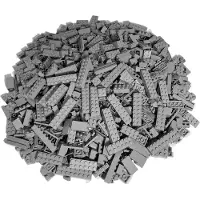 LEGO gemischte hellgraue Steine