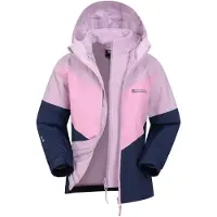 Mountain Warehouse - "Lightning II" Jacke, wasserfest 3 in 1 für Kinder MW2381 (140) (Dunkelblau/Pink)