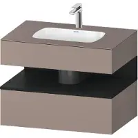 Duravit Einbauwaschtisch-Möbel-Set Qatego 80x55x60cm, E sw/Bas m, Kon-WTU, B