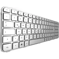 T-ProTek DEUTSCHE - Silber Tastatur mit Rahmen kompatibel für HP P/N: 644356-041