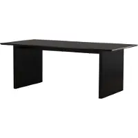 Furnlux Classic FURNLUX Esstisch Vail Schwarz 200cm / Hauptfarbe: Schwarz / Abmessungen: 200 x 100 x 75 cm