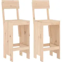 Syfax Barhocker 2 Stk. 40x48,5x115,5 cm Massivholz Kiefer