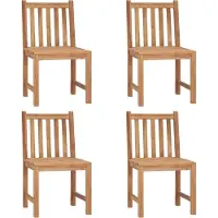 Syfax Gartenstühle 4 Stk. Massivholz Teak