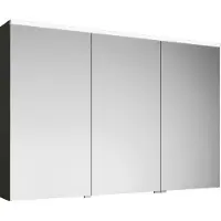 Burgbad Eqio Spiegelschrank mit LED-Aufsatzleuchte, 3-türig, mittlerer Türanschlag links, 1200x800x170mm, SPGS120RF2010, Korpus: Grau Hochglanz