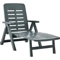 Syfax dkd-home-decor Sonnenliege Klappliege Grün Kunststoff 72 x 189 x 96 cm