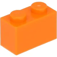 LEGO : 100x Stein 1x2 in 'Orange'