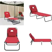 vidaXL Sonnenliege Klappbar Oxford Gewebe & Pulverbeschichteter Stahl - Sonnenliege - Sonnenliegen - Gartenliege - Outdoor-Liege