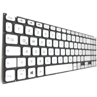 T-ProTek DEUTSCHE - Tastatur Keyboard Silber Ohne Rahmen kompatibel für Asus VivoBook 15 X515KA-EJ016TS