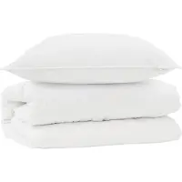 vidaXL Bettdecken Set mit Kissen 2 Stk. Weiß Mikrofaser