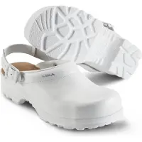 Sika Sicherheitsschuh Flex LBS offener Clog mit Fersenriemen Weiß-46