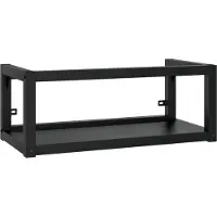 Syfax Badezimmer Wand-Waschtischgestell Schwarz 79x38x31 cm Eisen