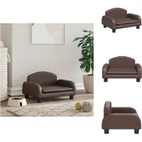 vidaXL Hundebett Braun 50x40x30 cm Kunstleder - Hundebetten