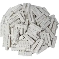 LEGO 100 Steine 2x8, Weiß