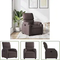 The Living Store Relaxsessel Dunkelbraun Stoff