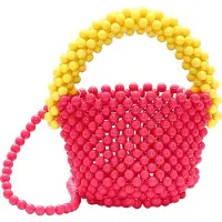Koosh damen handtasche - pink gelb mehrfarbig
