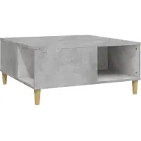 Syfax Couchtisch Betongrau 80x80x36,5 cm Holzwerkstoff