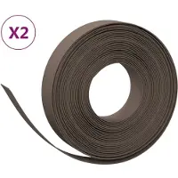 Syfax Rasenkanten 2 Stk. Braun 10 m 10 cm Polyethylen