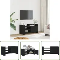 The Living Store TV-Schrank Schwarz 80x35x40 cm Holzwerkstoff