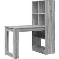 Syfax Schreibtisch Graues Sonoma 122 x 67 x 145 cm Holzwerkstoff