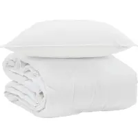 Syfax Sommerdecke mit Kissen 2 Stk. Weiß Mikrofaser