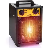 Lehmann Elektrische Heizlüfter 3000 W, mit 3 Heizstufen, mit integriertem Thermostat und Kaltluf, 495 m3/h