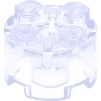 LEGO 50x Stein 2x2 mit Achsloch, Transparent