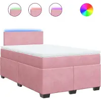Syfax Boxspringbett mit Matratze Rosa 120x190 cm Samt