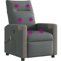 Syfax Massagesessel Dunkelgrau Stoff