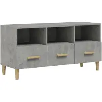 Syfax TV-Schrank Betongrau 102x36x50 cm Holzwerkstoff
