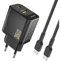 Dudao A27 MaxC 35W Wandladegerät + USB-C-Kabel - Schwarz