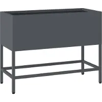 Syfax Hochbeet Gartenpflanzer Anthrazit 60 x 26 x 45 cm Stahl