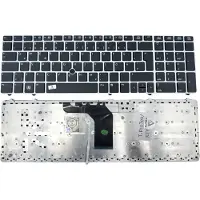T-ProTek DE - Schwarz Tastatur mit Maus-Stick + Silber Rahmen kompatibel für HP Probook 6575b
