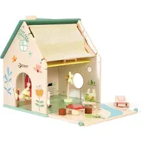 ClassicWorld - Puppenhaus Blumen - 34x26,2x34,8cm - ab 3 Jahre