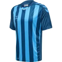 Hummel Hmlcore Xk Striped Jersey S/S - blue coral/blue danube, Größe:S
