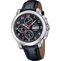 Jaguar Herren Uhr Chronograph Leder Armbanduhr Le Chronographe dunkelblau D2UJ975/3