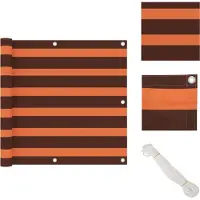 vidaXL Balkon-Sichtschutz Orange und Braun 90x300 cm Oxford-Gewebe - Sonnenschirme & Sonnenschutze
