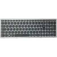 T-ProTek DE Schwarz Tastatur Keyboard mit Gray Rahmen kompatibel für IBM Lenovo Ideapad G505S