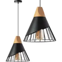 Toolight Pendellampe App223-1Cp Skandinavisch Metall 1-Lichtquelle E27 25X25X28-118Cm Einstellbar