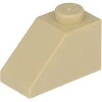 LEGO 75 Stück Schrägsteine 1x2 mit 45°, Beige
