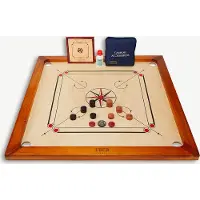 Ubergames Carrom - ECO-Hartholz - Officielles 74x74 cm Wettkampf - Mit Tisch