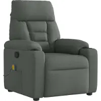 Syfax Massage-Relaxsessel, Stoff, Dunkelgrau