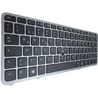 T-ProTek DEUTSCHE-Tastatur Rahmen,Beleuchtung,Trackpoint für HP EliteBook 850 G1 F1R09AW#ABD