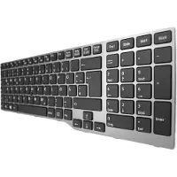 T-ProTek DEUTSCHE-Tastatur Silber Rahmen,Trackpoint für Fujitsu LifeBook E754 VFY:E7540MXU21DE