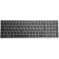 T-ProTek DEUTSCHE - Tastatur Schwarz , Grau Rahmen mit Trackpoint kompatibel für HP ZBook 15 G6 6TR55EA