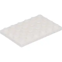 LEGO 25 Stück Bauplatten, 4x6, Weiß