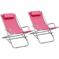 Syfax Schaukelstühle 2 Stk. Stahl Rosa