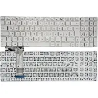 T-ProTek DEUTSCHE - Silber Tastatur Keyboard Ohne Rahmen mit Beleuchtung kompatibel für ASUS GL752VL, GL752VW