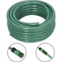 Syfax Gartenschlauch mit Kupplung-Set Grün 0,5" 30 m PVC