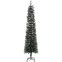 Syfax Künstlicher Weihnachtsbaum mit Ständer Schlank Grün 240 cm PVC